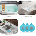 Miniatyrbild 5 av 5: (Blå) Avloppsplugg, 2-pack Badkar Avloppsplugg Silikon, Gummi