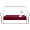 Miniatyrbild 1 av 5: (2 Sits, Vinröd) Premium Vattenavvisande Soffa Säte Kudde Överdrag