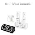 Miniatyrbilde 1 av 5: Dobbel ladestasjon 2x 2800mah oppladbart batteri for Wii-fjernkontroll