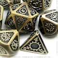 Miniatyrbild 2 av 5: 7 st/förpackning Polyedrisk zinklegering för Drakfjäll DnD RPG Brädspel Tärningar (05) 5