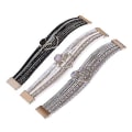 Miniatyrbillede 4 af 5: Kærlighed Flettet Armbånd Boheme Multi Lag Armbånd Læder Armbånd Sølv