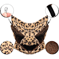 Miniatyrbillede 3 af 5: (Leopard print) Rotte hængekøjer til bur, 3 lag kæledyrshængekøje, blød