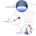 Miniatyrbillede 4 af 5: 50x Neglekunst Tips Farve Pop Sticks Display Fan Praksis Starter Ring Klar Hvid