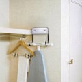 Miniatyrbillede 1 af 4: 2 stk. Strygebræt Hanger Jernholder Rack Væg Dørholder Bord Kroge Sort