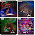 Miniatyrbild 3 av 5: Timer Rotation Star Projector Nattlampa Barn Twinkle Lights, Födelsedagspresent Julstrumpa Stuffers För Barn（svart）