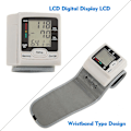 Miniatyrbild 3 av 5: Automatisk LCD-blodtrycksmätare handledssfygmomanometer för mätning av pulshastighet