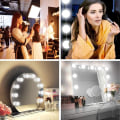 Miniatyrbillede 3 af 7: (8 stk.) LED-spejl, LED-spejllys, 3 farvetilstande, toiletbordlys, makeup-lys