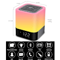 Miniatyrbild 3 av 5: Bärbar trådlös Bluetooth-högtalare - stort ljud, 48 LED-färgväxling, nattlampa