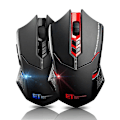Miniatyrbillede 2 af 4: Trådløs Gaming Mus, 7 Knappers Bluetooth Mus Med Lydløs, Femte Gear Cpi Justering Til Bærbar Android Windows（rød）