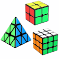 Miniatyrbild 1 av 2: Speed ​​Cube Set, Cube Bundle 2x2 3x3 Pyramid Magic Puzzle Cube Toy för barn (3-pack)