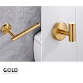 Miniatyrbild 3 av 5: Badrum Toalett Badrum 304 Rostfritt Stål Handdukshållare Perforerad Toalettpappershållare Badrum Hängande Set（Guld）