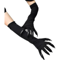 Miniatyrbilde 1 av 5: 1 sett Halloween Sostume Paw Hansker Lange Negler Sorte Fest Hansker