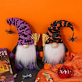 Miniatyrbilde 2 av 5: Halloween ansiktsløs dvergdukke, flaggermus edderkopp høst høst plysj de