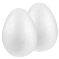 Miniatyrbilde 1 av 4: 2 stk. Maleegg DIY Påskepynt Solid Skumegg for Barnefestivalhåndverk (Hvit)