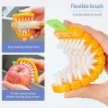 Miniatyrbild 4 av 5: 2-pack frukt- och grönsaksborste, flexibel kreativ borste