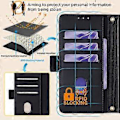 Miniatyrbild 4 av 5: För LG K52 Plånboksfodral RFID-skydd PU Läder Crossbody Telefonväska Fodral Style D