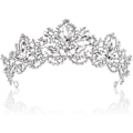 Miniatyrbillede 1 af 5: Krystal Tiara Krone, Kobber Zirkon Rhinestone Krone Tiara Encruste