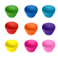 Miniatyrbillede 1 af 4: 8 stk. silikone muffin cupcake forme 7cm store cupcake forme orange