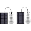 Pikkukuva 1 / 5: 2 kpl aurinkokennoilla toimivia LED-lamppuja varastoon, taskulamppuun, Fla