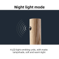 Miniatyrbild 3 av 5: USB-laddad smart kroppssensor nattlampa, rörelsesensor nattlampa, hall sovrum gång trappa vägg induktionslampa (askträ nattlampa)