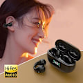 Miniatyrbillede 2 af 5: Q80 Bluetooth 5.3 Headset Clip On Ear Bone Conduction Digital Display