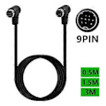 Pikkukuva 5 / 5: 9-nastainen S-video Mini Din -sovitin jatkojohto 9-nastainen johto parantaa signaalia ja selkeää ääni- ja videolähetystä 50cm double bend