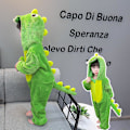 Pikkukuva 2 / 5: Dinosaurus vauvan vaatteet Yksi pala Miehet ja naiset Vauva Piirretty Pyjama
