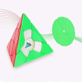 Miniatyrbilde 4 av 5: Petal Pyraminx Speed ??Cube Pyramid 3X3 Klistremerkeløs Puslespillkube T