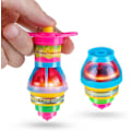 Miniatyrbillede 2 af 5: 15 stk. LED blinkende UFO snurrende toppe med gyroskop nyhed bulk fest favoriser legetøj