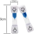 Miniatyrbilde 4 av 5: 2 stk. ca. 3 minutters fargerikt timeglass med smilende ansikt; Barn