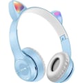 Pikkukuva 1 / 2: Söpö kissankorva LED Bluetooth langaton kuuloke (vaaleansininen)