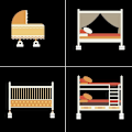 Miniatyrbillede 4 af 5: 8 pakker sorte sengeforhøjere/sengeforhøjere/skabforhøjere/møbelben,