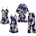 Miniatyrbilde 1 av 5: Dames Silke Pyjamas Set Pyjamas Jenter Damer Pyjamas Sateng Pyjamas