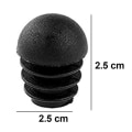 Miniatyrbillede 5 af 5: 32 stk. rørpropper, runde endestykker, rør, lameller 25mm sorte