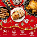 Miniatyrbild 4 av 5: Julduk, Röd Rektangulär Bordduk Festtäcke