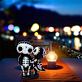 Miniatyrbillede 3 af 5: Sukkerskallefigurer, Resin Skeletpar Figur Gotiske Bordplade Ornamenter Håndværk Sukkerskalle Statue Dekoration