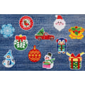 Miniatyrbillede 4 af 5: 26 stk. julejern og sy broderede patches til håndværk, clot
