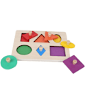 Miniatyrbild 5 av 5: Geometrisk formpussel, geometrisk formbräde leksak bebis barn trä