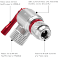 Miniatyrbilde 2 av 3: Sykkel CO2-pumpe, for Presta og Schrader ventiler - Mini dekkpumpe