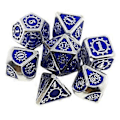 Miniatyrbillede 5 af 5: 7 stk./pakke Polyhedral Zinklegering til Drageskæl DnD RPG Brætspil Terninger (08) 8