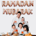 Pikkukuva 4 / 5: Ramadan Mubarak -koristeilmapallot, Ramadan Mubarak -kirjain kuufolioilmapallobannerisetti kotiin ja puutarhaan