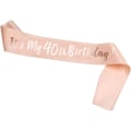 Miniatyrbillede 1 af 5: Rose Gold 40-års fødselsdagssash, It's My 40th Birthday Satin Sash til