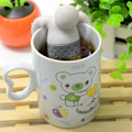 Miniatyrbillede 2 af 4: Silikone Termostabilitet Mr Tea Infuser Løs Te Blad Si, Urtekrydderi Filter Diffuser (pakke med 1) Rød
