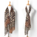 Miniatyrbilde 2 av 4: Damer Kvinner Mote Dyr Leopard Trykk Wraps Skjerf Chiffon Sjal Stor Stole（Leopard3）