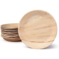 Miniatyrbillede 1 af 5: Palmware Høj kvalitet palmebladsplader I 25 stk palmeblad runde plader Ø25 cm I Bio engangsservice Hurtigt nedbrydeligt