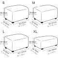 Miniatyrbilde 5 av 5: Lysegrå, M Square Ottoman-trekk, Stretchable pustende vaskbar