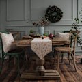 Miniatyrbillede 3 af 5: Juleklokker Mønster Bomuld og Linned Bordløber, Moderne Dec