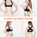 Miniatyrbillede 4 af 5: Holdningsstøttende bh til kvinder - bh push up rygstøtte vest shapewear toppe x brystrem pukkelkorrektion XL sort