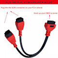 Miniatyrbillede 4 af 5: 12+8 Pin til OBD2 sikkerheds breakout-kabel til SGW FCA-udstyrede køretøjer