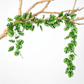 Miniatyrbillede 2 af 5: Kunstig vedbend guirlande - kunstig falsk tropisk monstera palmeblad